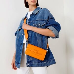 MARC JACOBS The Leather Mini Tangerine Cross-Body Bag